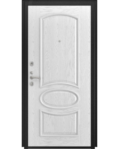 Дверь Титан Мск - Lux-3 A, Медный антик/ Панель шпонированная Грация, дуб белая эмаль